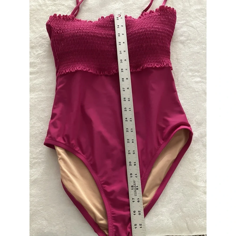 J. Crew Factory Smocked One Piece In Brilliant Plum Size Small